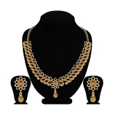 Sukkhi Alloy Golden Traditional Necklaces Set Choker - Golden