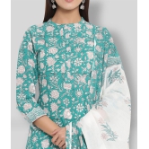 KIPEK - Green Straight Cotton Womens Stitched Salwar Suit ( Pack of 1 ) - XL