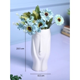 White Glossy Ceramic Vase - Stylish Simplicity