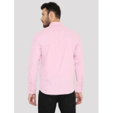 Maharaja Cotton Blend Slim Fit Solids Full Sleeves Mens Casual Shirt - Pink ( Pack of 1 ) - None