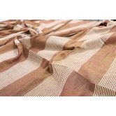 Bedspread Cotton Brown White Line 90 X 60  (Single Bed Sheet)