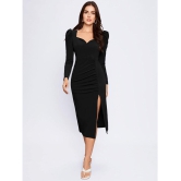 Sheetal associates - Black Polyester Women's Side Slit Dress ( Pack of 1 ) - None