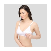 Elina - White Cotton Solid Womens Maternity Bra ( Pack of 1 ) - 34B