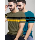 AUSK - Green Cotton Blend Regular Fit Men's T-Shirt ( Pack of 2 ) - None