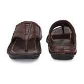 softio - Brown Mens Leather Slipper - None