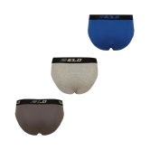 Solo - Multicolor Cotton Blend Mens Briefs ( Pack of 3 ) - 80