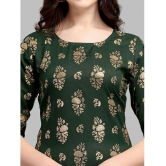 gufrina Rayon Printed Kurti With Salwar Womens Stitched Salwar Suit - Green ( Pack of 1 ) - None