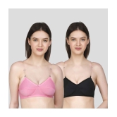 TCG - Black Cotton Blend Non Padded Womens Everyday Bra ( Pack of 2 ) - None