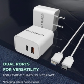 Hammer 20W Dual Port USB & Type C PD Fast Charger Adapter