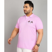 XFOX Cotton Regular Fit Solid Half Sleeves Mens Polo T Shirt - Lavender ( Pack of 1 ) - 5XL, Lavender