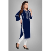 Kapadia - Blue Rayon Womens Straight Kurti ( Pack of 1 ) - None