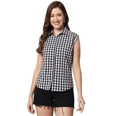 FUNDAY FASHION Women Regular Fit Check Casual Sleevesless Shirt