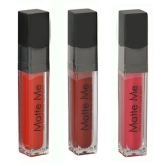 Lenon Beauty Red+Pink+Maroon Lip Gloss Liquid Multi Pack of 3 15 g