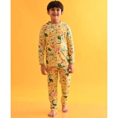 RAINING DINOSAUR LONG SLEEVES PYJAMA SET D - YELLOW-4-5 YEARS / 2N / YELLOW