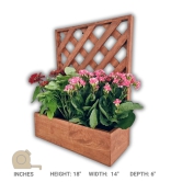 BARISH - Wall Mounted Planter - Single Square | Handcrafted with Rubberwood | Indoor Planter Frame with Stand 18 x 14 x 6 Inches