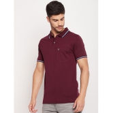 UNIBERRY - Maroon Cotton Blend Regular Fit Men's Polo T Shirt ( Pack of 1 ) - None