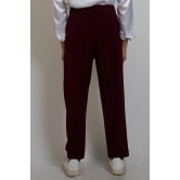 Solid non crease trousers-Purple / XS