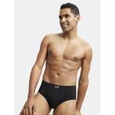 Jockey 1009 Men Super Combed Cotton Rib Solid Brief - Black - None