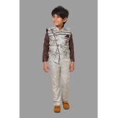 DKGF Fashion - Brown Cotton Blend Boys Shirt & Pants ( Pack of 1 ) - None