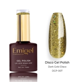 Emigel - Disco UV Gel Polish - 10 Shades-DARK GOLD DISCO