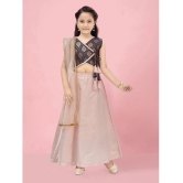 Aarika Navy Blue Brocade Girls Lehenga Choli Set ( Pack of 1 ) - None