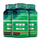 NourishVitals Ashwagandha Pure Herbs, 500 mg Ashwagandha Extract, 60 Veg Capsules (Pack Of 3)