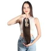 RefynHair - 100% Human Hair Topper 2X6 | 22 Inches | Medium Brown | Hairpiece | Miraj Base | 35-40 Gr | Natural Hair | Clip In | Invisible | Seamless | Real Hair Topper | Volumizer | Remy | Closure