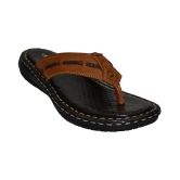 Ajanta Tan Flip Flops - None