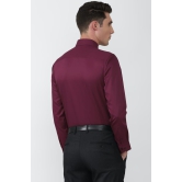 Men Purple Regular Fit Formal Full Sleeves Formal Shirt