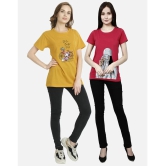 CHOZI - Multi Color Cotton Regular Fit Womens T-Shirt ( Pack of 2 ) - None