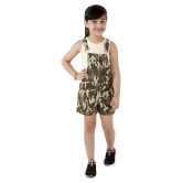 Kids Cave - Green Polyester Girls Dungarees ( Pack of 1 ) - None