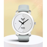 Fogg Light Grey PU Analog Mens Watch