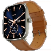 Noise New Macro Smart Watch with 2.0” HD Display,Metallic Finish BT Calling, Functional Crown, 7 Days Battery Life, Sleep Tracking, 200+ Watch Faces Classic Brown