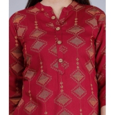 MAUKA - Maroon Straight Rayon Women''s Stitched Salwar Suit ( Pack of 1 ) - None