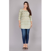 JC4U - Green Rayon Women''s Straight Kurti ( Pack of 1 ) - None