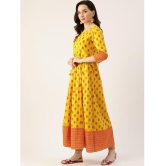 Kbz - Yellow Cotton Women's Anarkali Kurti ( Pack of 1 ) - None