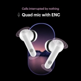 Noise Aura Buds in-Ear Truly Wireless Earbuds with 60H of Playtime, Quad Mic with ENC, Dual Device Pairing, Instacharge (10 min = 150 min), 12mm Polymer Composite Driver, BT v5.3 Aura White