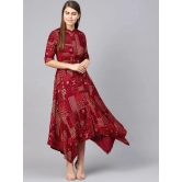 Juniper - Maroon Rayon Womens Gown ( Pack of 1 ) - None