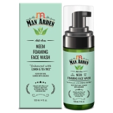 Man Arden Anti-Acne Neem Foaming Face Wash - Helps Fight Acne, Cleanses Dirt And Dullness - Infused With Olive Leaf Extract And Aloe Vera, 120ml