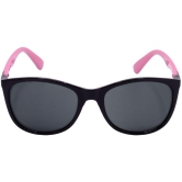Hrinkar Grey Cat-eye Sunglasses Brands Black, Pink Frame Goggles for Women - HRS-BT-06-BK-PNK-BK
