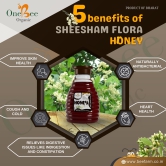 ONE BEE ORGANIC Honey | Rosewood Honey/Sheesham Flora Honey | Natural Flora Honey - 280 GM.