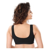 Dermawear Black Poly Cotton Solid Sports Bra - 3XL