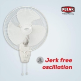 POLAR Annexer Hi-Speed 300mm 12 Inch Oscillating Wall Fan  | RPM : 2200 | Watt : 75 | Air Delivery : 70 | Suitable for Kitchen, Bathroom and Office