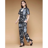 Selvia Black Printed Pant Top Set - None