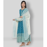 KIPEK - Blue Straight Rayon Womens Stitched Salwar Suit ( Pack of 1 ) - XXL