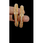 1 gm  Gold Plated Diamond Bangles Set of 2