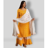 Lee Moda - Yellow Straight Rayon Women's Stitched Salwar Suit ( Pack of 1 ) - XXL