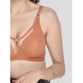 Elina - Brown Cotton Lightly Padded Womens T-Shirt Bra ( Pack of 1 ) - None