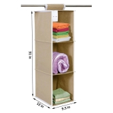 PrettyKrafts Hanging 3 Shelves Wardrobe Organiser