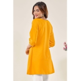 Glomee - Yellow Viscose Women's Tunic ( Pack of 1 ) - None